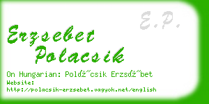 erzsebet polacsik business card